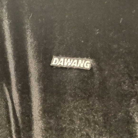 DAWANG Velvet Side Slit Dress in Black - Picture 9 of 14